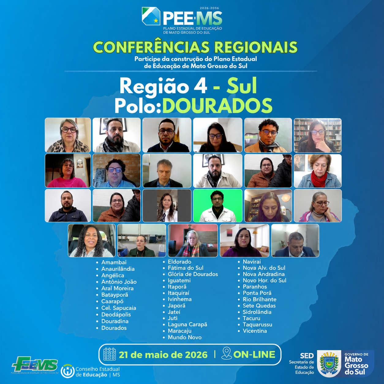 Participação na Conferência Regional do PEE-MS